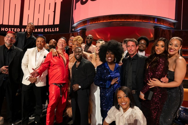 Big Jay Oakerson, Na'im Lynn, Jeff Ross, Dwayne Johnson, Lizzo, Kevin Hart, Draymond Green, Chelsea Handler, Sheryl Underwood, Tiffany Haddish, Tony Hinchcliffe and Regina Hall at 'The Roast of Kevin Hart' hosted by Shane Gillis for the 2026 Netflix Is a Joke Festival.
