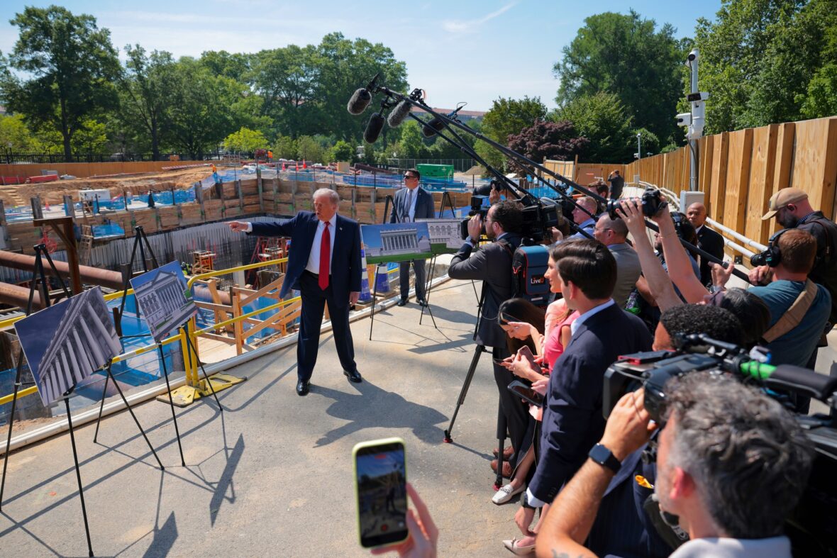 Donald Trump ballroom construction site photos