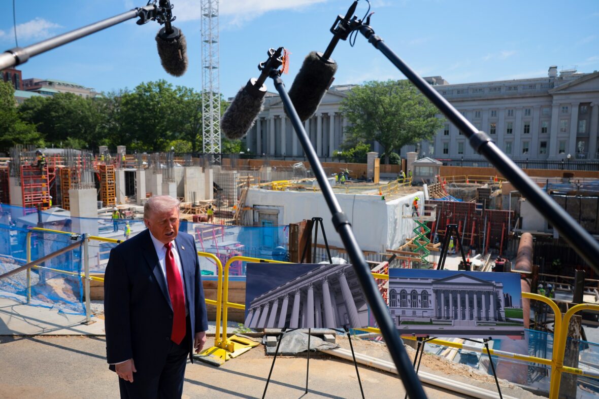 Donald Trump ballroom construction site photos
