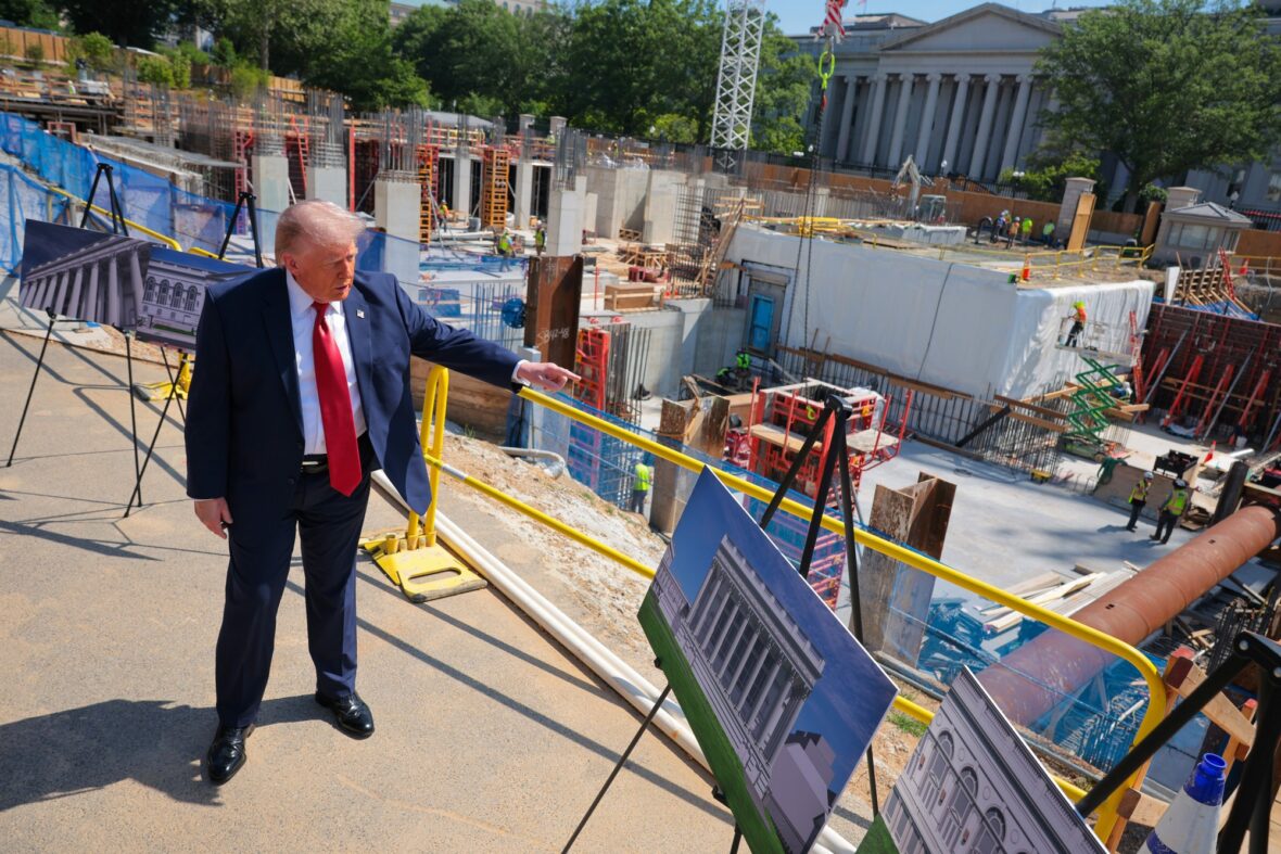 Donald Trump ballroom construction site photos