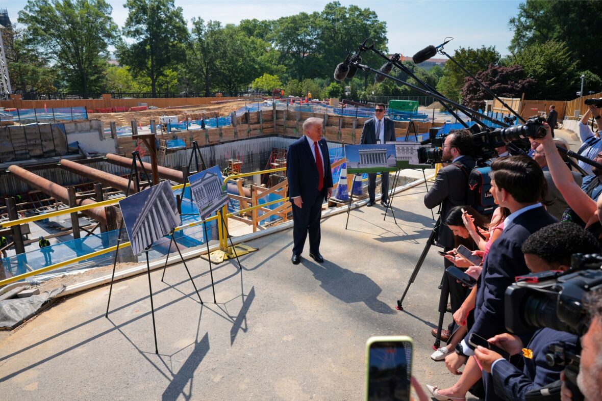 Donald Trump ballroom construction site photos