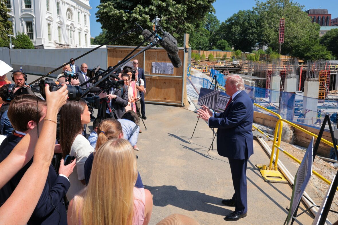 Donald Trump ballroom construction site photos