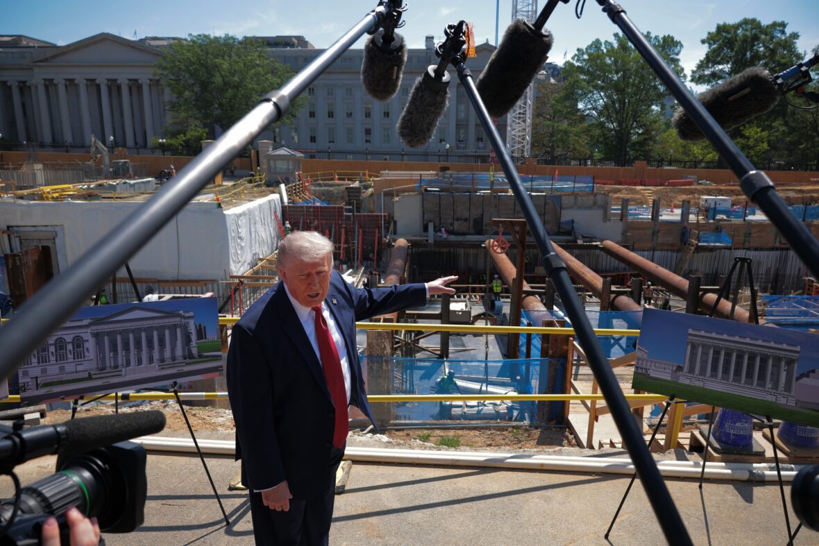 Donald Trump ballroom construction site photos