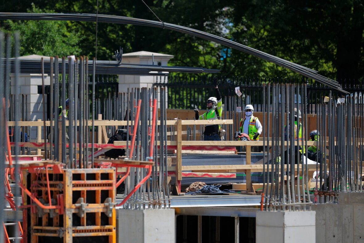Donald Trump ballroom construction site photos