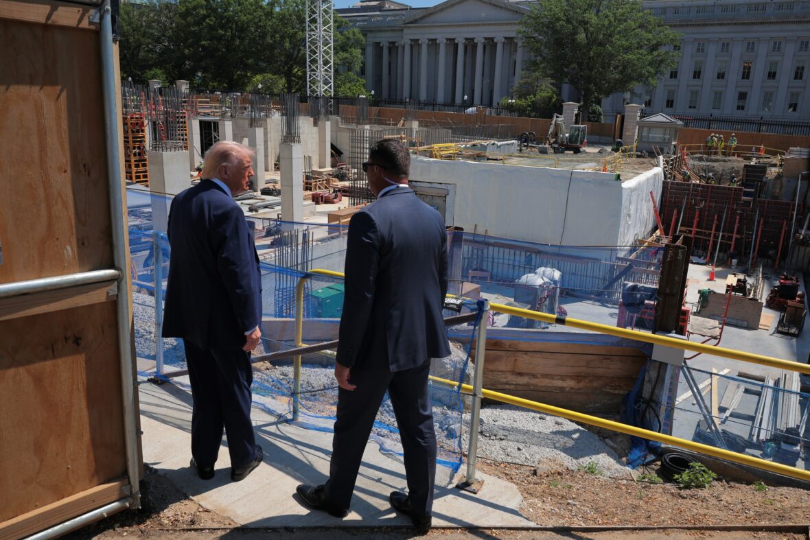 Donald Trump ballroom construction site photos