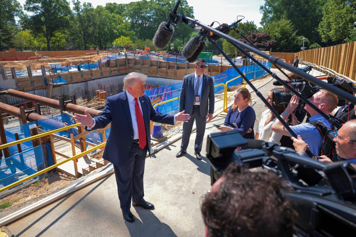 Donald Trump ballroom construction site photos