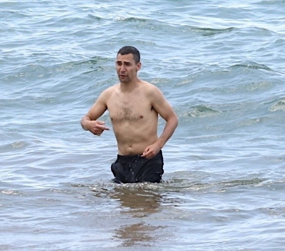 Jack Antonoff at the beach in Hawaii