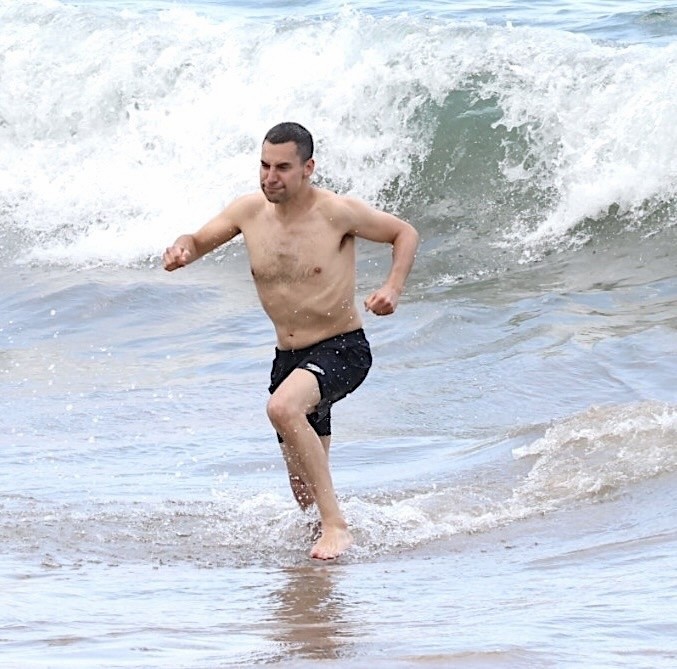 Jack Antonoff at the beach in Hawaii