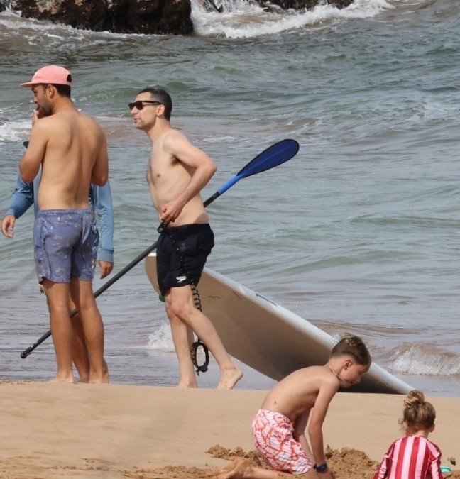 Jack Antonoff at the beach in Hawaii
