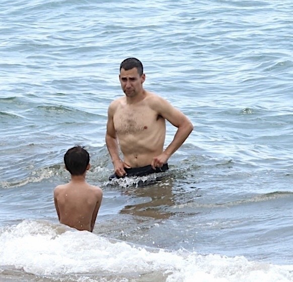 Jack Antonoff at the beach in Hawaii