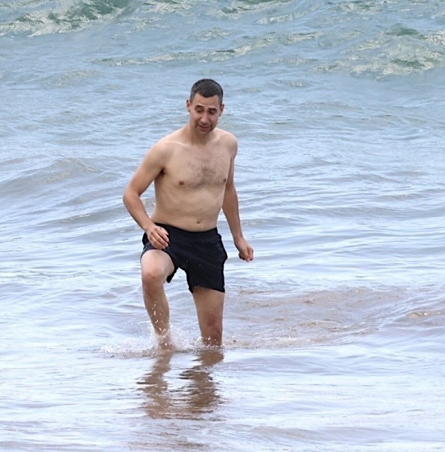 Jack Antonoff at the beach in Hawaii
