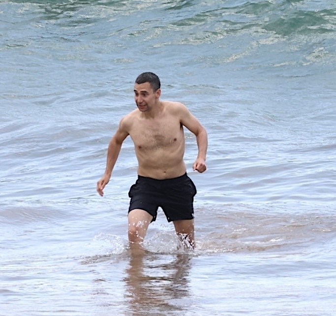 Jack Antonoff at the beach in Hawaii