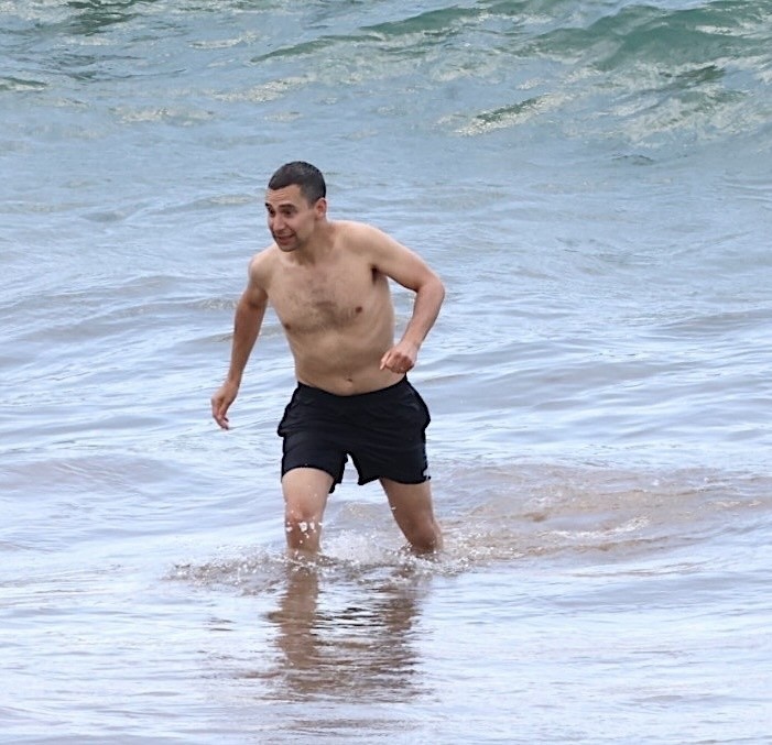Jack Antonoff at the beach in Hawaii