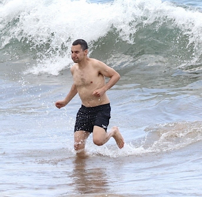 Jack Antonoff at the beach in Hawaii