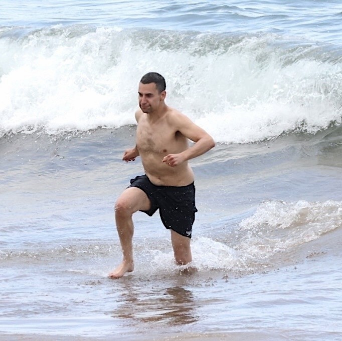 Jack Antonoff at the beach in Hawaii