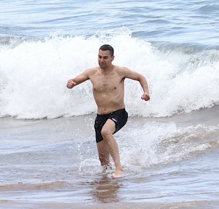 Jack Antonoff at the beach in Hawaii