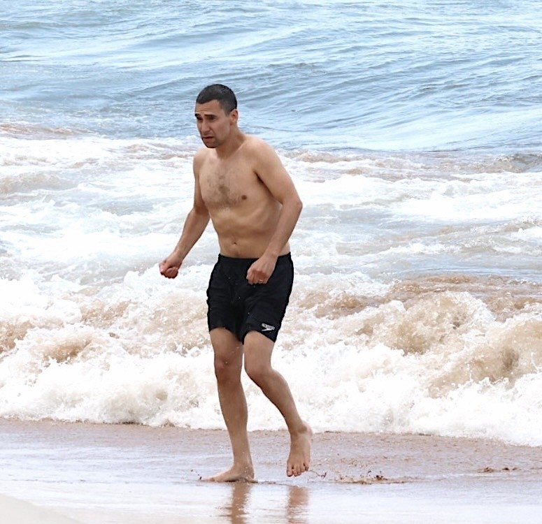 Jack Antonoff at the beach in Hawaii