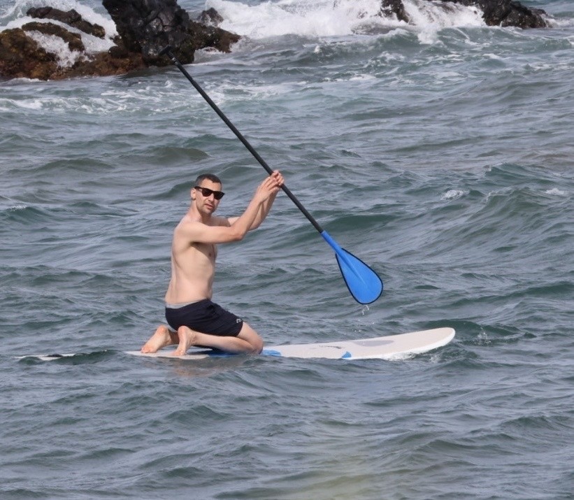Jack Antonoff at the beach in Hawaii