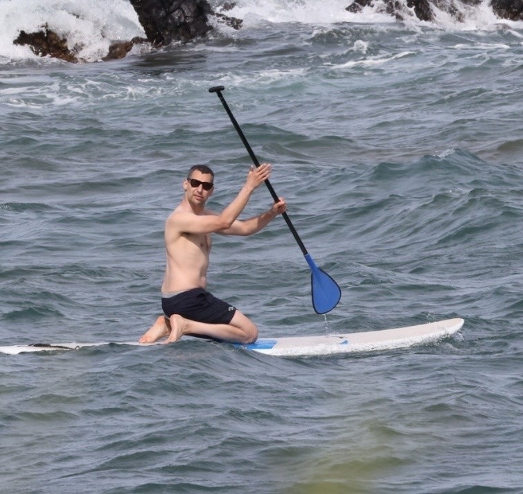 Jack Antonoff at the beach in Hawaii
