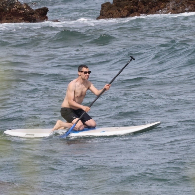 Jack Antonoff at the beach in Hawaii