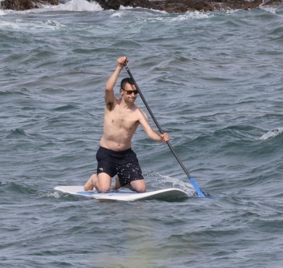 Jack Antonoff at the beach in Hawaii