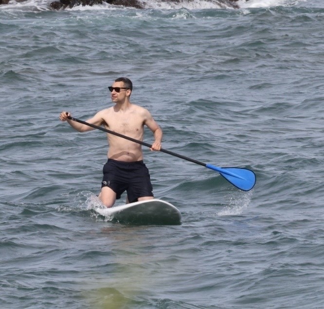 Jack Antonoff at the beach in Hawaii