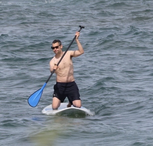 Jack Antonoff at the beach in Hawaii