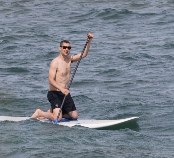 Jack Antonoff at the beach in Hawaii