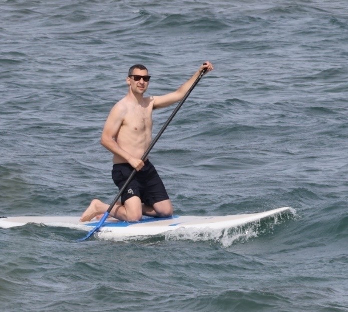 Jack Antonoff at the beach in Hawaii