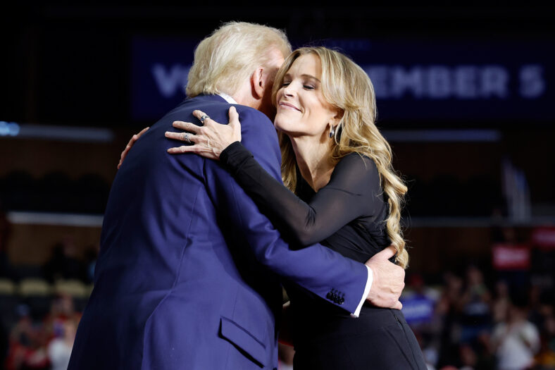 Megyn Kelly and Donald Trump stock image