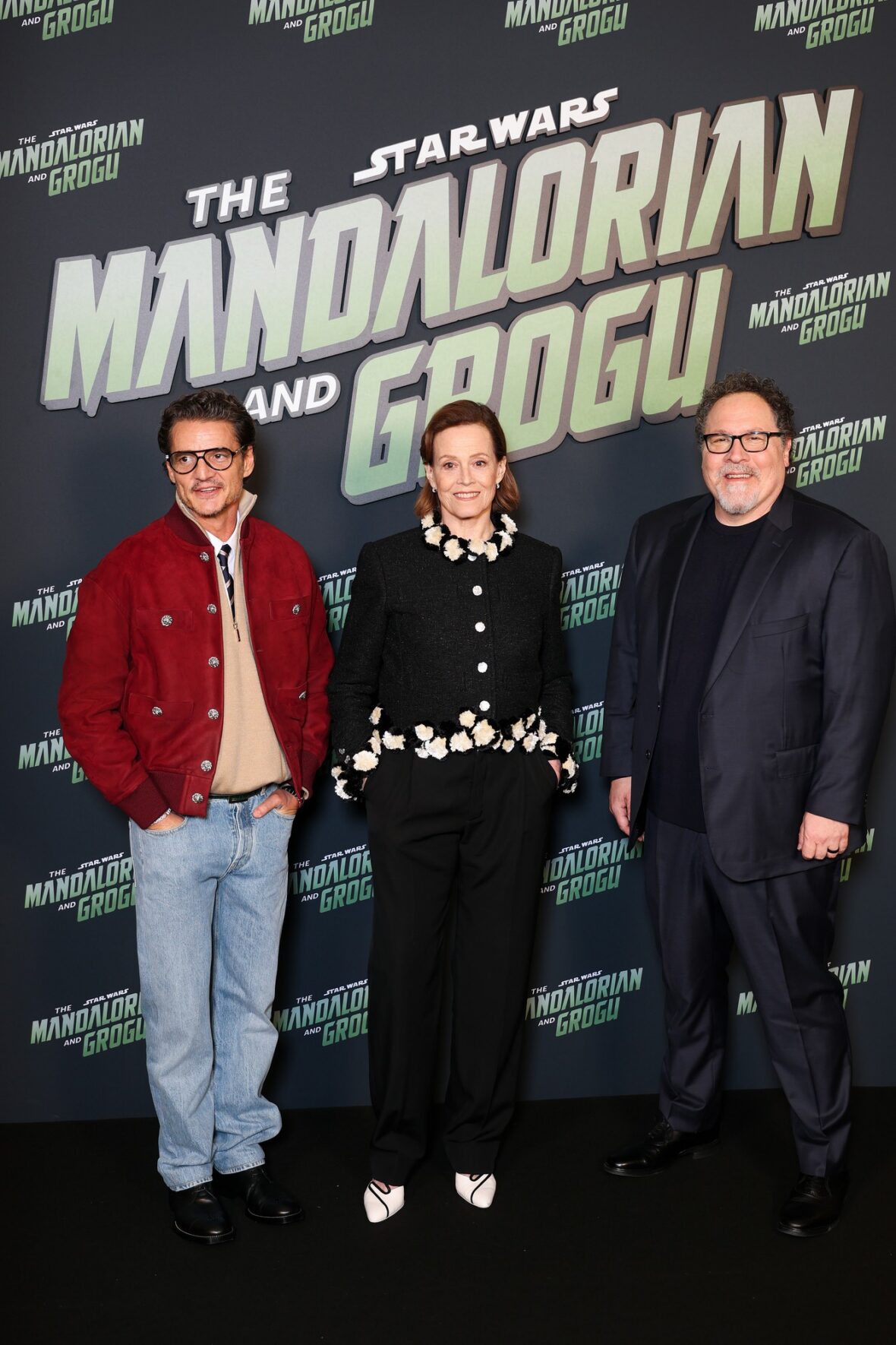 Sigourney Weaver and Pedro Pascal attend the "The Mandalorian And Grogu" Premiere in Paris, France