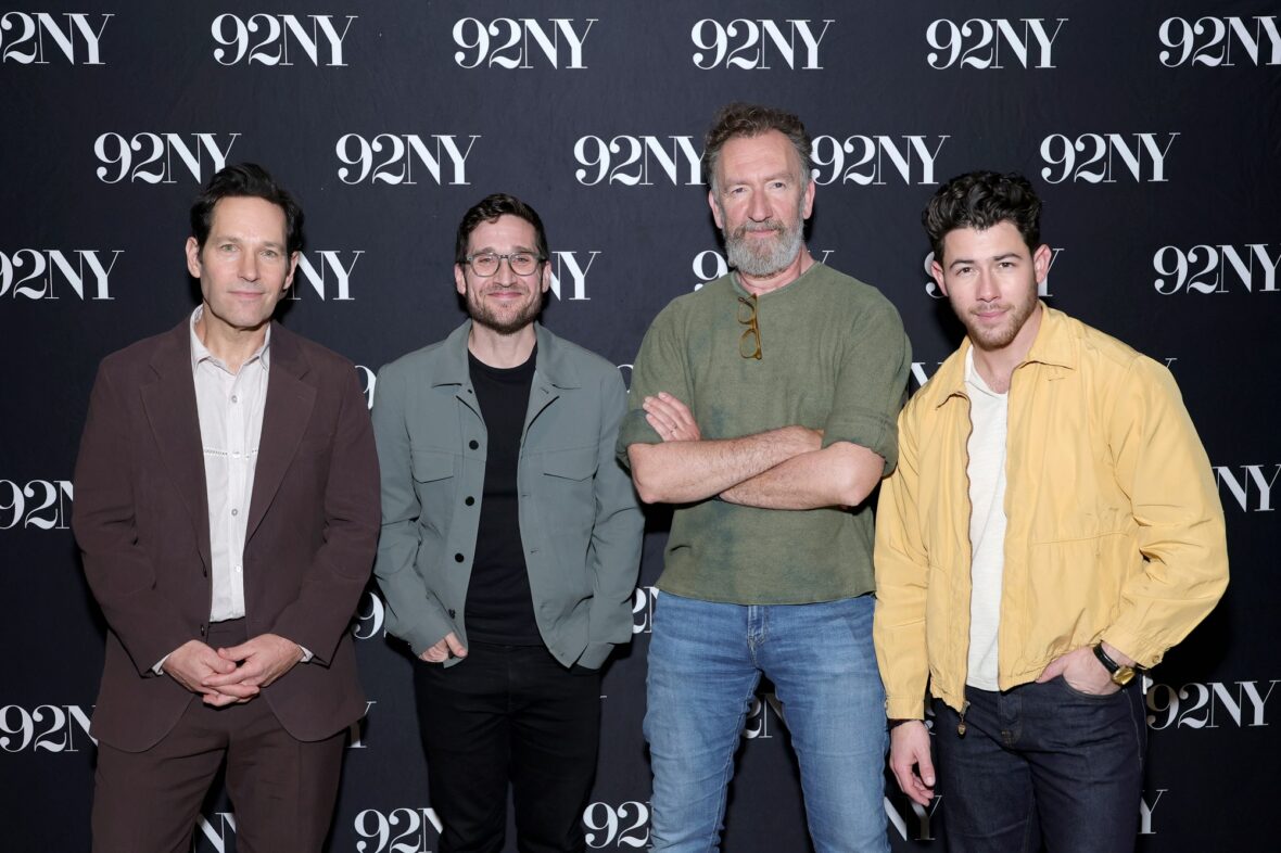 Paul Rudd and Nick Jonas attend an In Conversation event with Josh Horowitz