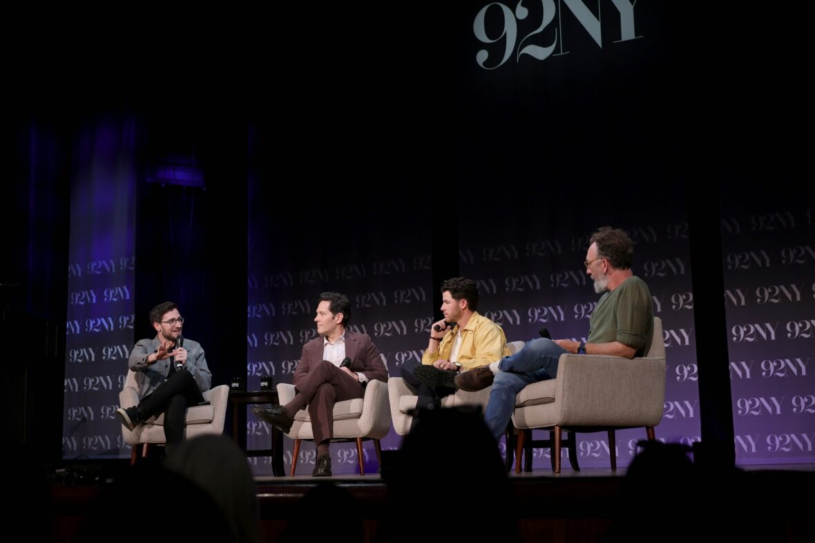 Paul Rudd and Nick Jonas attend an In Conversation event with Josh Horowitz