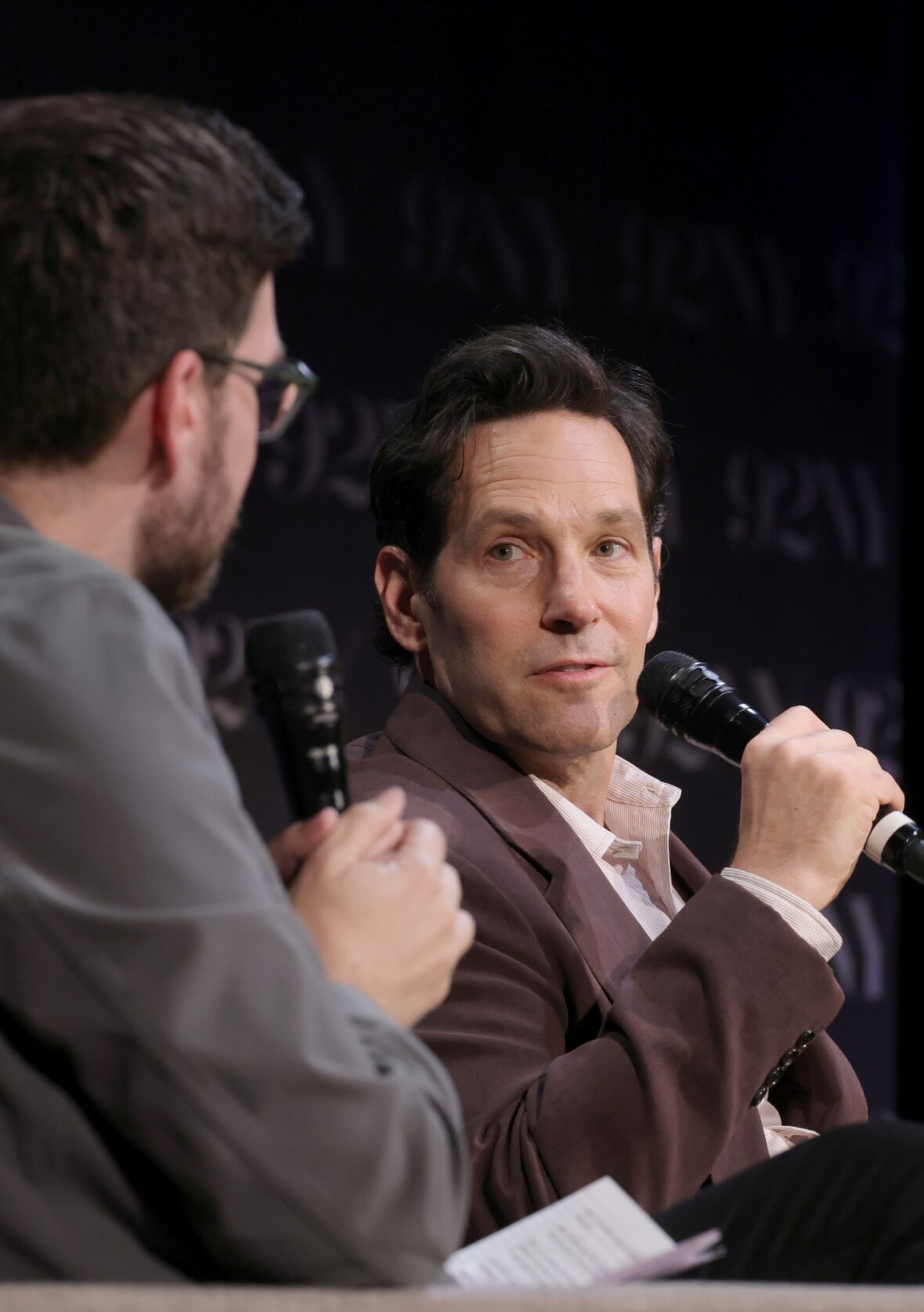 Paul Rudd and Nick Jonas attend an In Conversation event with Josh Horowitz