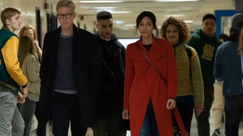 The Allen family of monster hunters and warlocks, visiting their children's new school