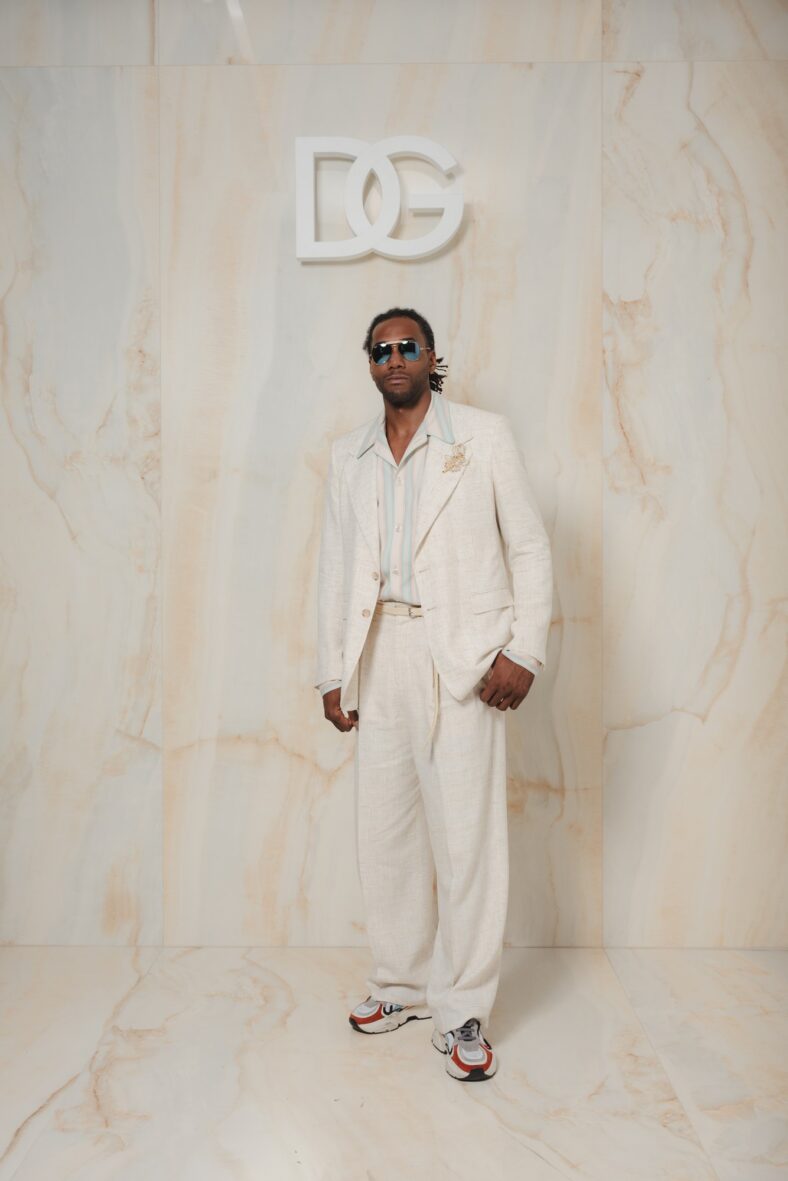 Kawhi Leonard at D&G fashion show