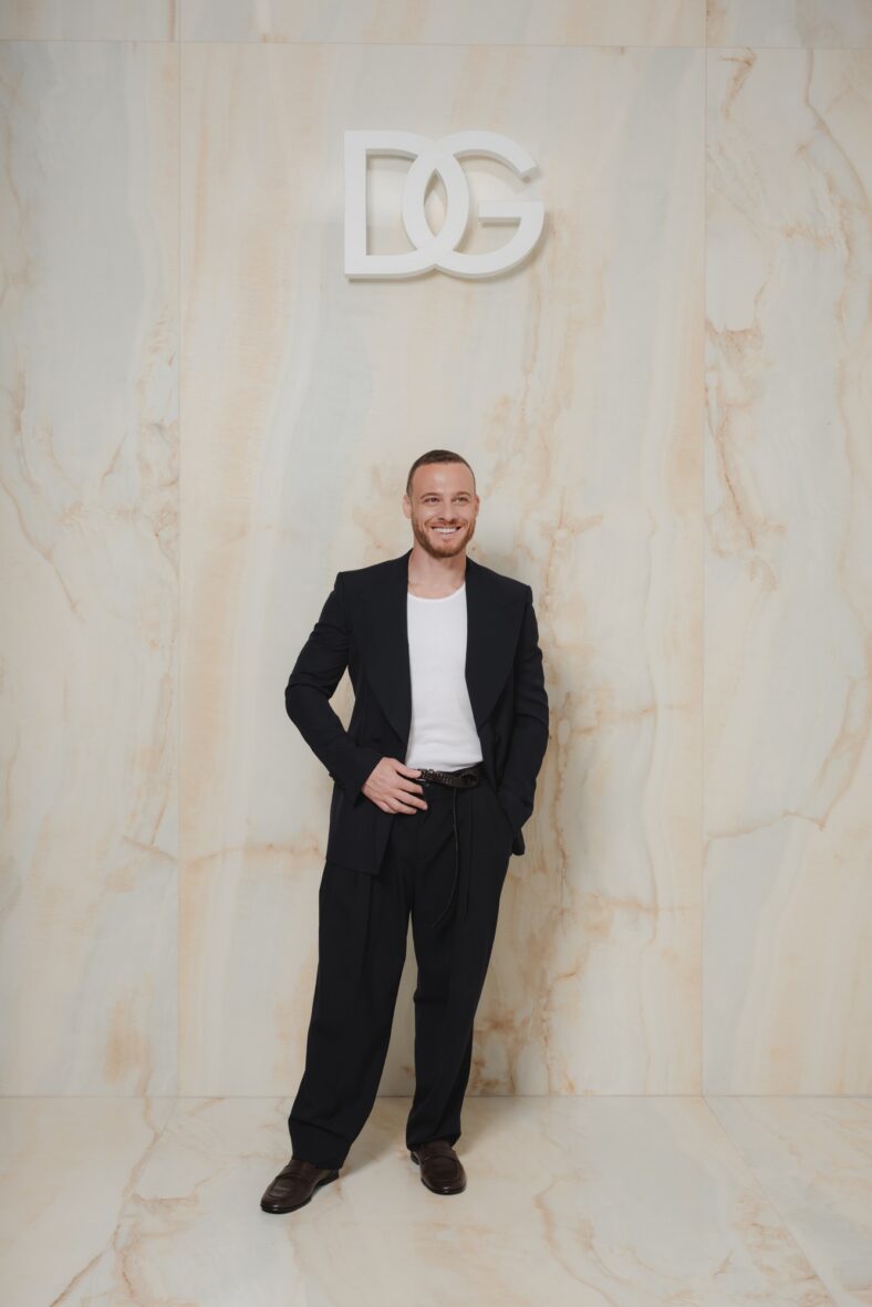 Kerem Bursin at D&G fashion show