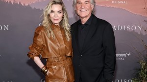 NEW YORK, NEW YORK - MARCH 09: Michelle Pfeiffer and Kurt Russell attend Paramount+'s "The Madison" New York Premiere at Jazz at Lincoln Center on March 09, 2026 in New York City. (Photo by Jamie McCarthy/Getty Images)