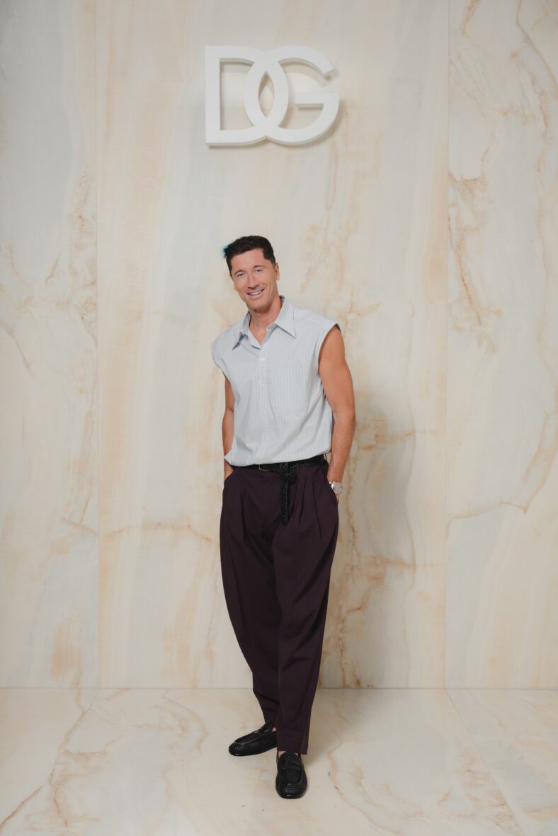 Robert Lewandowski at D&G fashion show