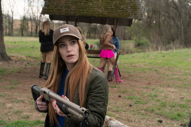 THE HUNTING WIVES, Jaime Ray Newman, 'Strange and Unfamiliar Places', (Season 1, ep. 101, aired July 21, 2025). photo: Steve Dietl / ©Netflix / Courtesy Everett Collection