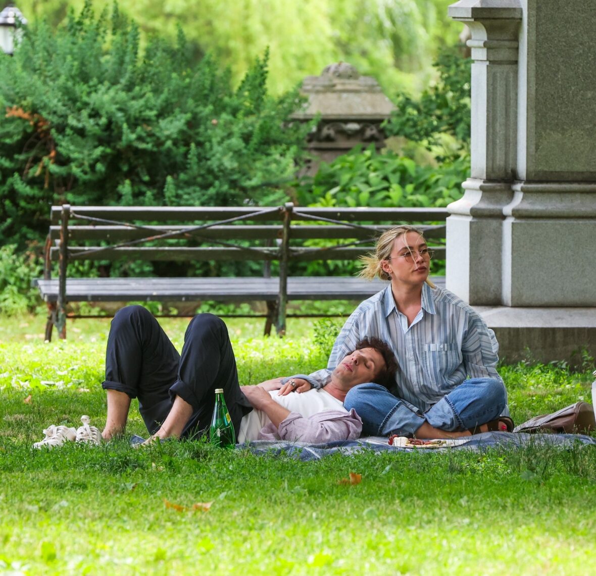 Andy Samberg & Florence Pugh on 42.6 Years set