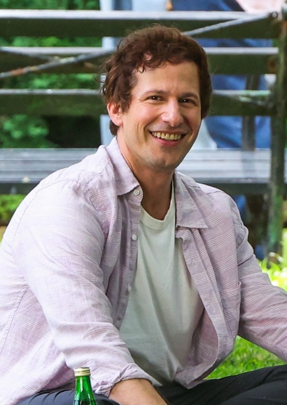 Andy Samberg & Florence Pugh on 42.6 Years set