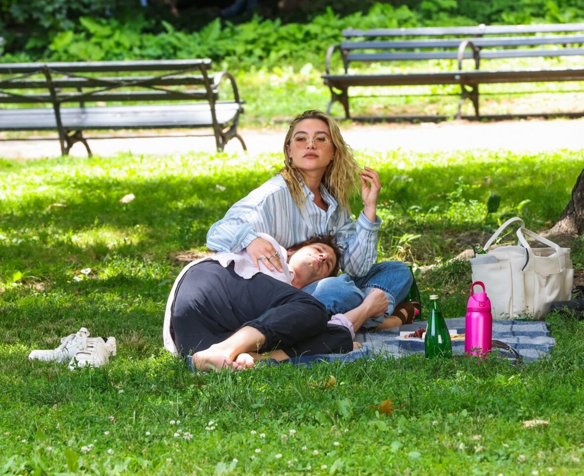 Andy Samberg & Florence Pugh on 42.6 Years set