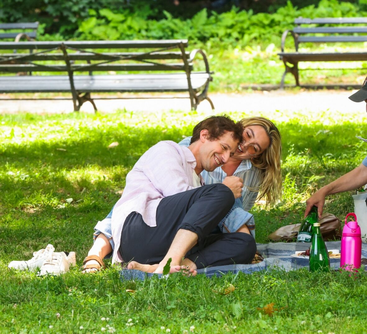 Andy Samberg & Florence Pugh on 42.6 Years set