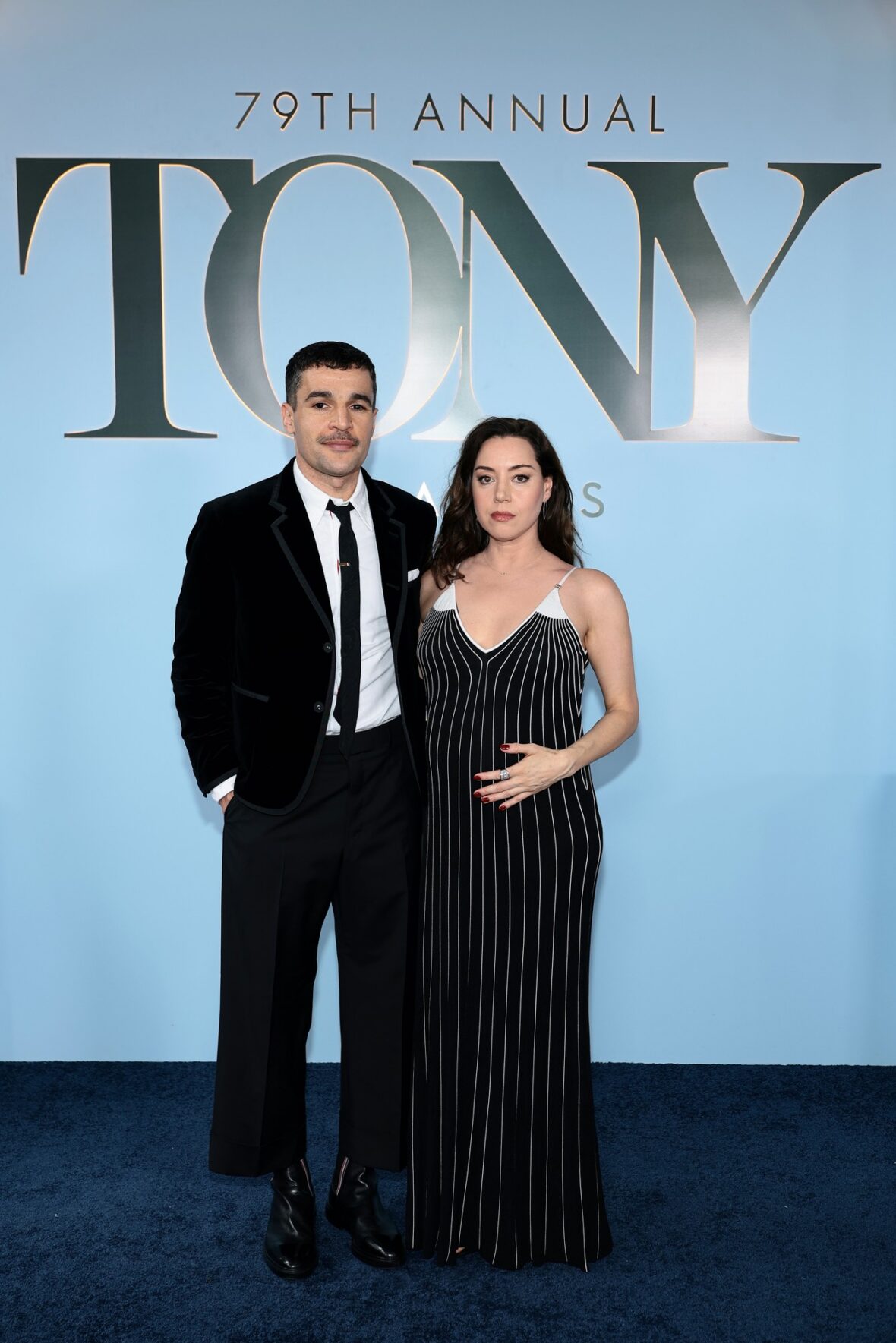 Aubrey Plaza and Christopher Abbott at the Tonys