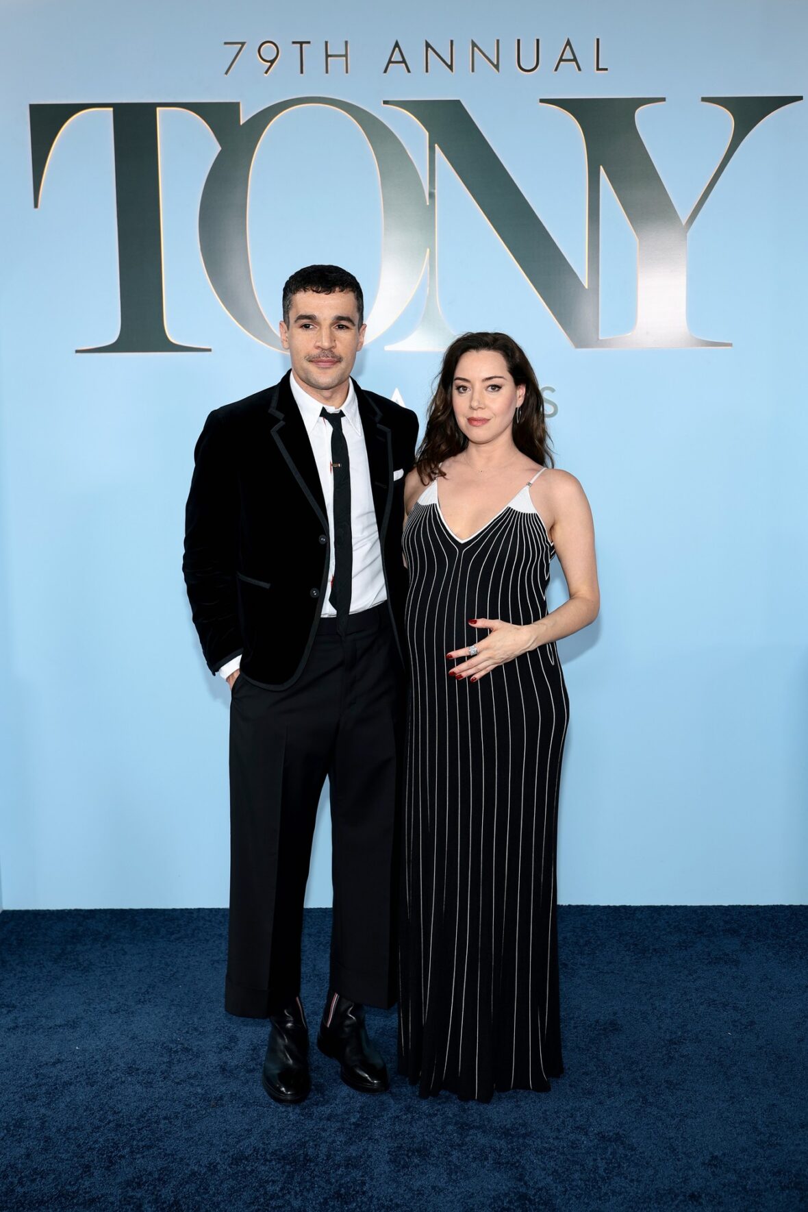Aubrey Plaza and Christopher Abbott at the Tonys