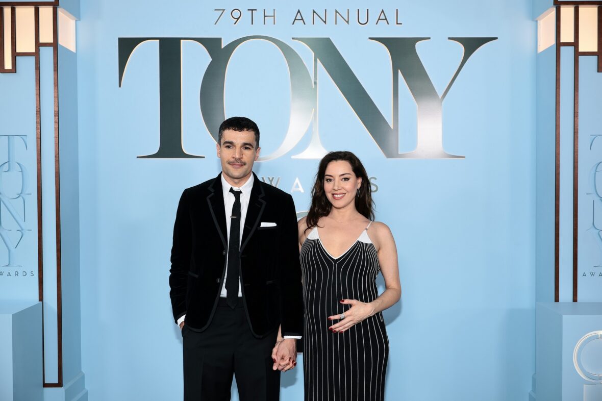 Aubrey Plaza and Christopher Abbott at the Tonys