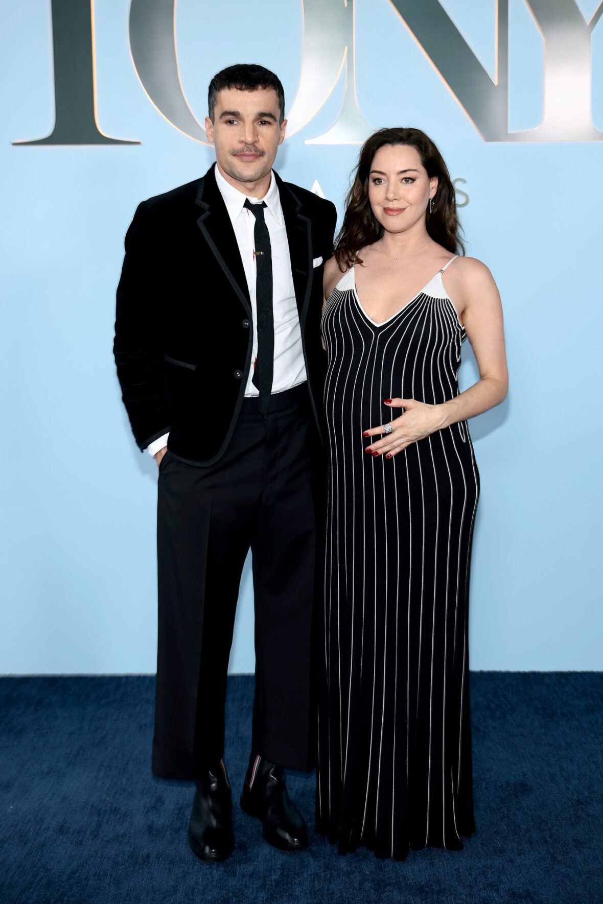 Aubrey Plaza and Christopher Abbott at the Tonys