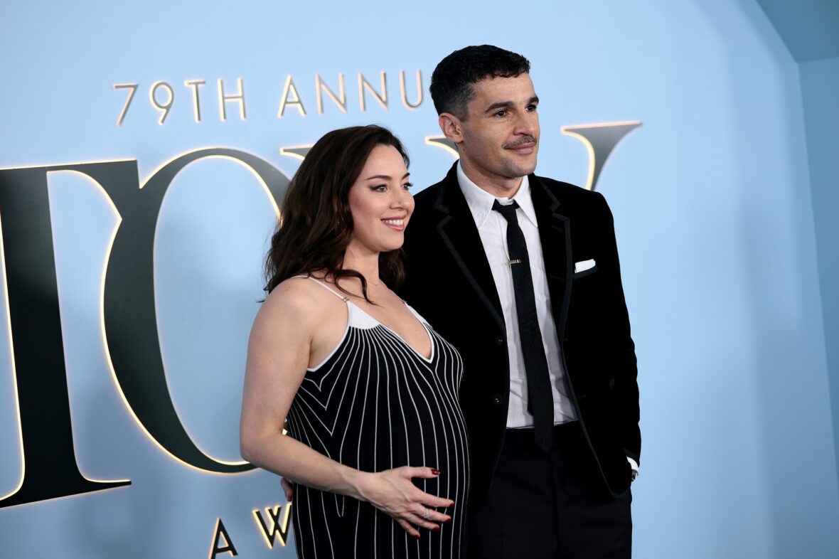 Aubrey Plaza and Christopher Abbott at the Tonys