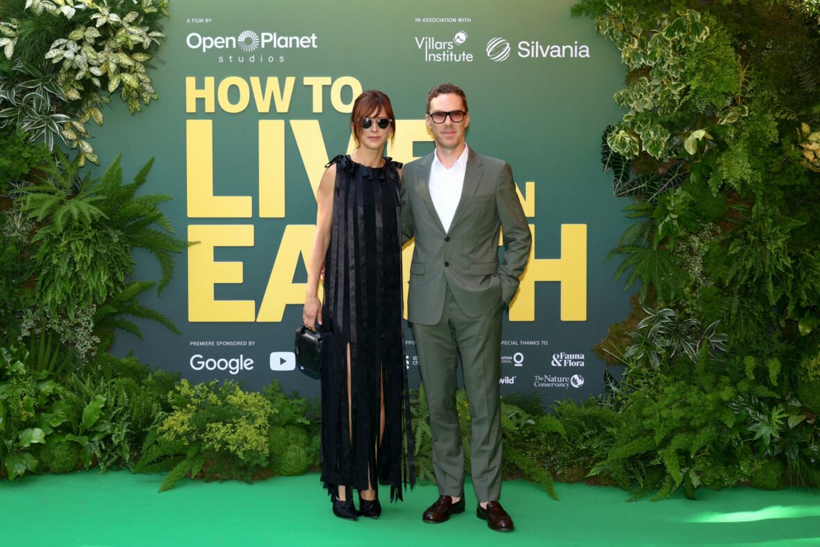 Sophie Hunter and Benedict Cumberbatch pose on the red carpet at the "How to Live on Earth" world premiere